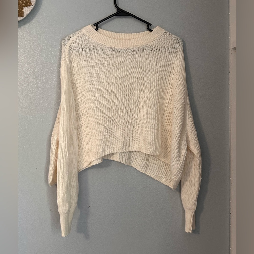 Cotton On Cream Crew Neck Sweater Soft Knit
